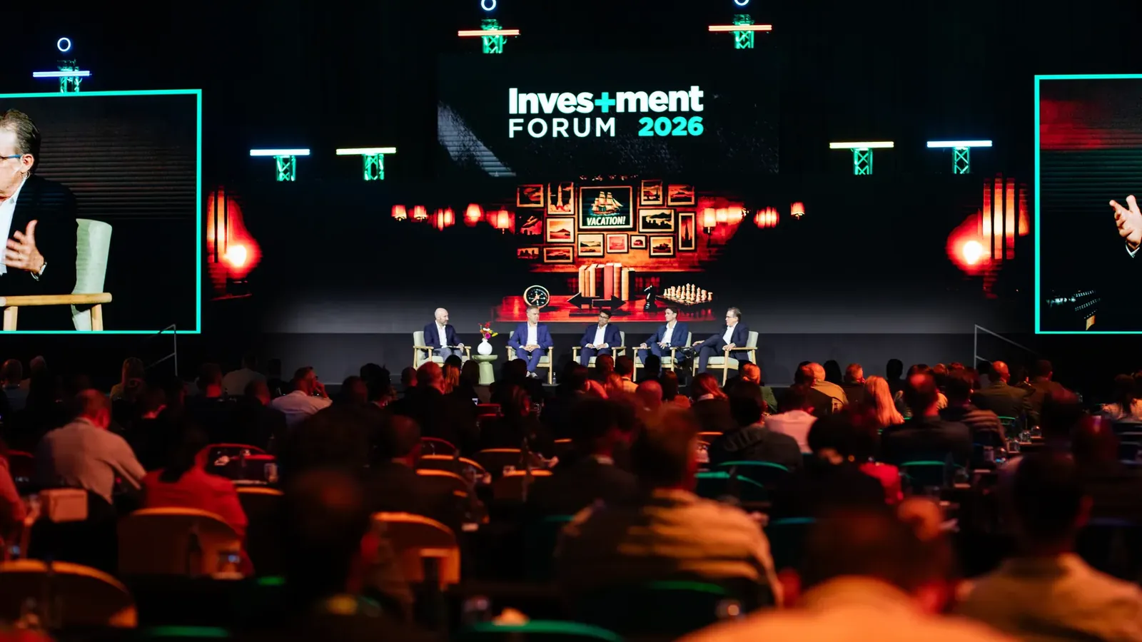 The Investment Forum 2026 main stage, with the audience seated